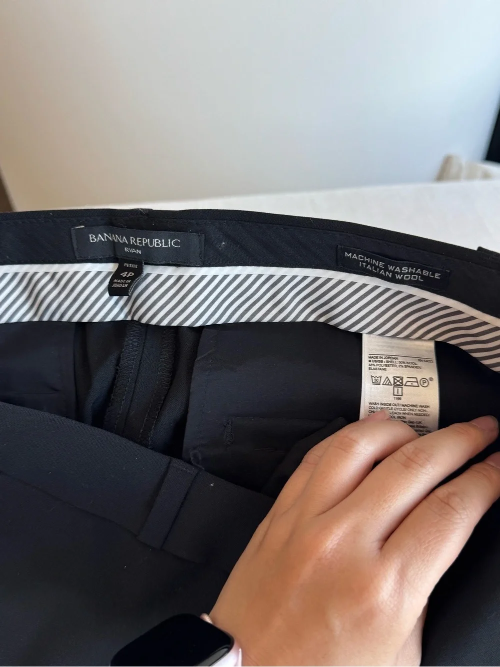 Italian Wool Black Pants